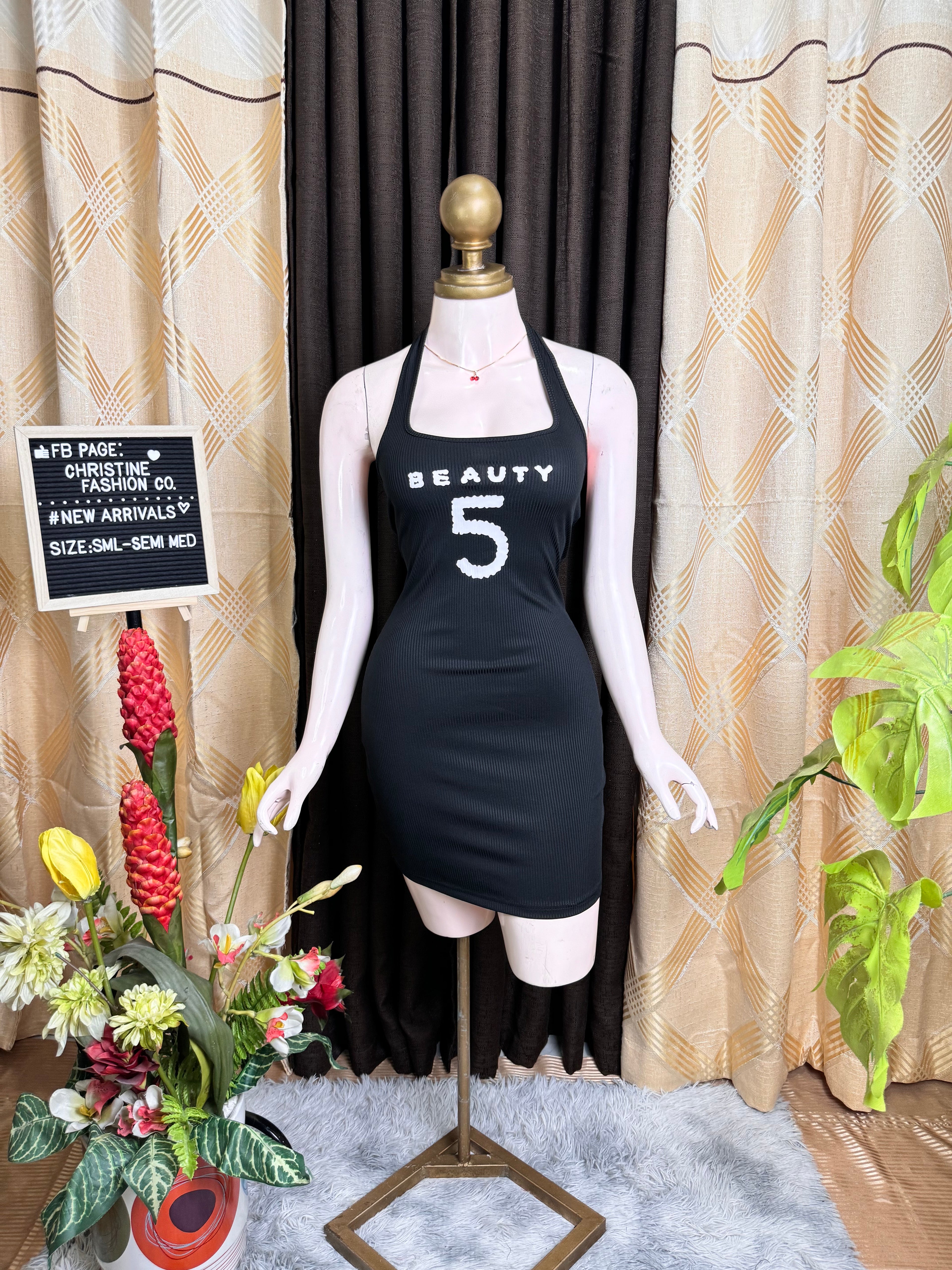 Fancy Black Bodycon Dress