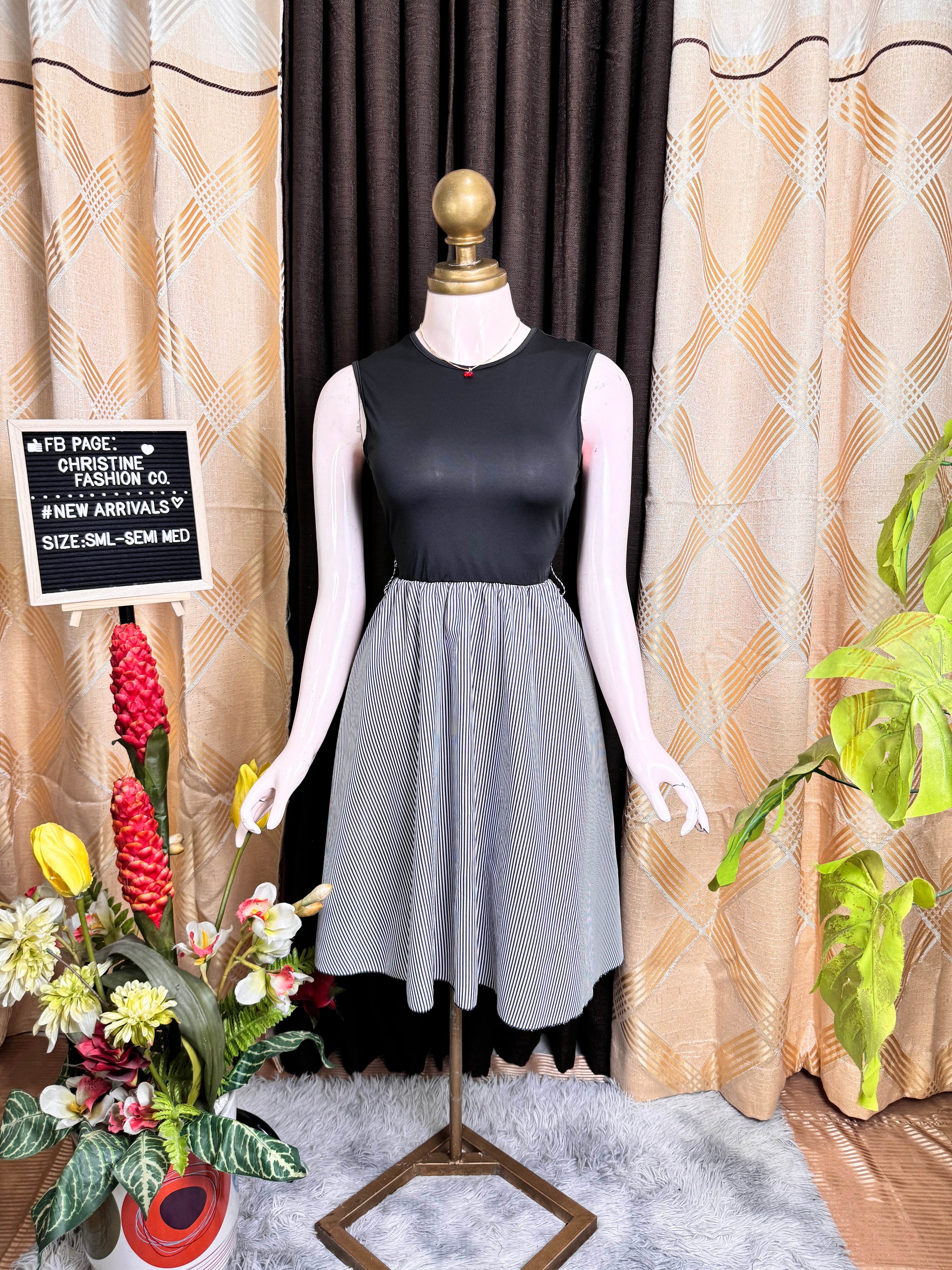 Casual Black & Grey Dress