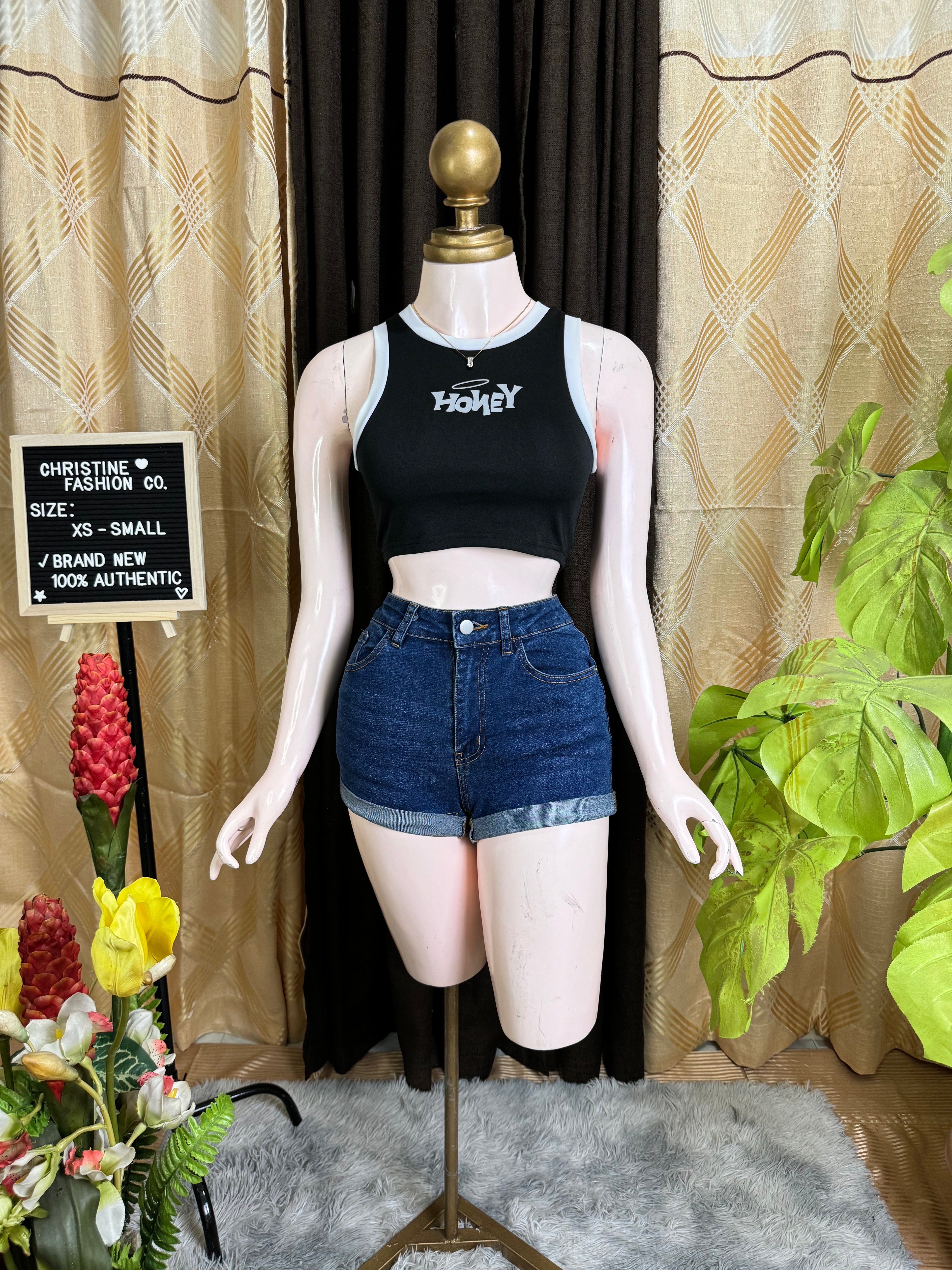 Classy Black Crop Top