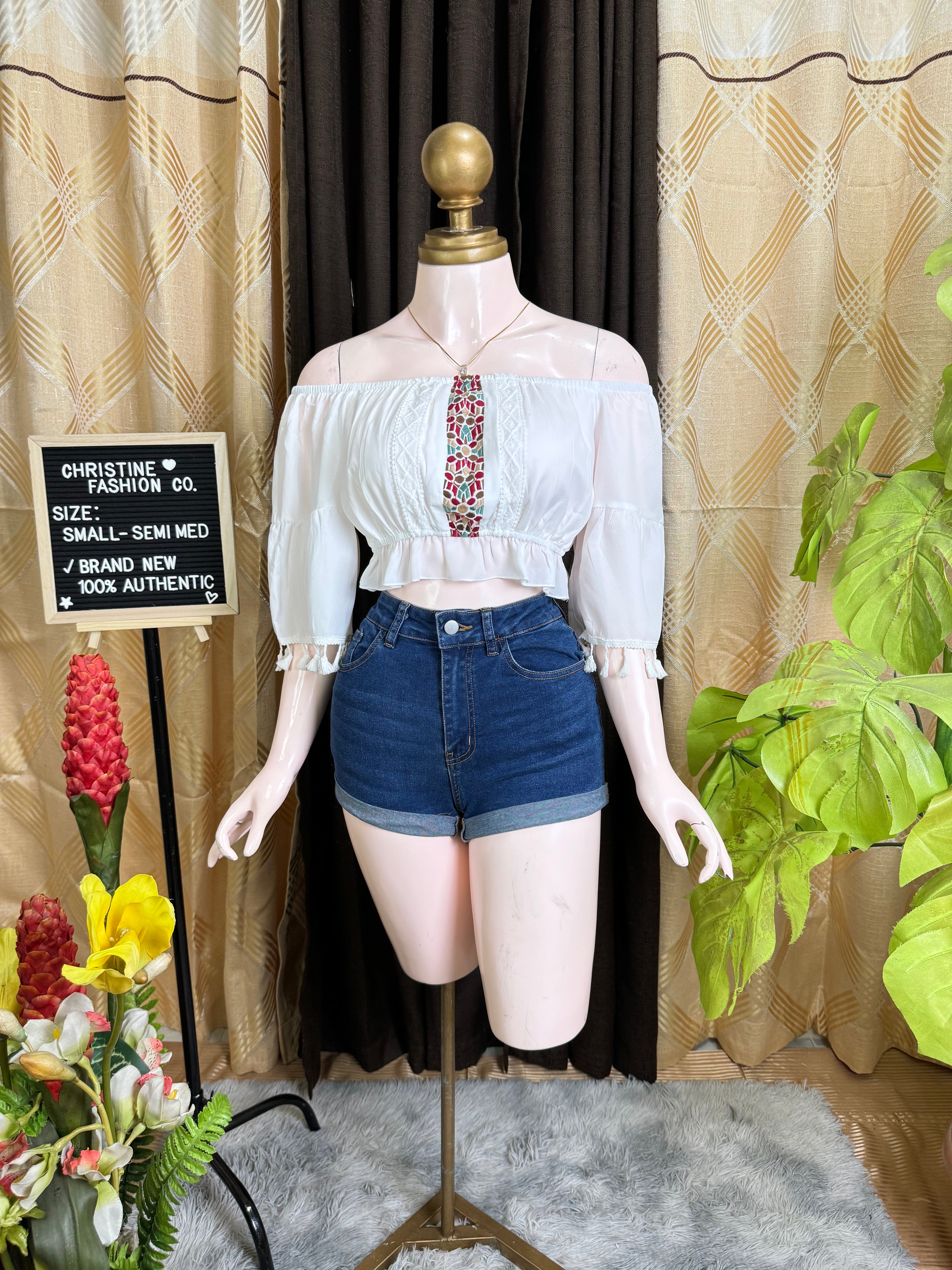 White Long-sleeved Top Outfit