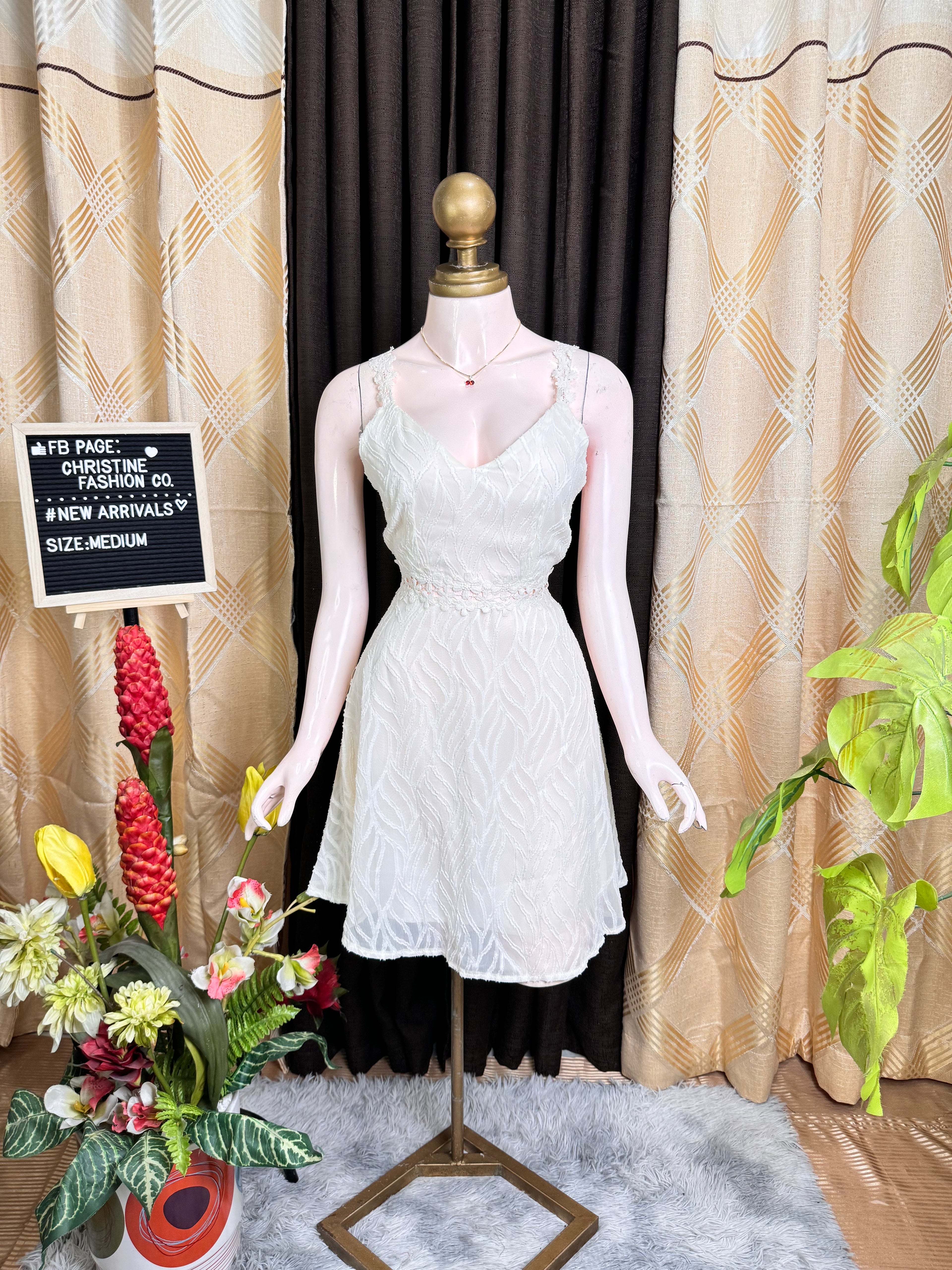 Elegant White Cocktail Dress