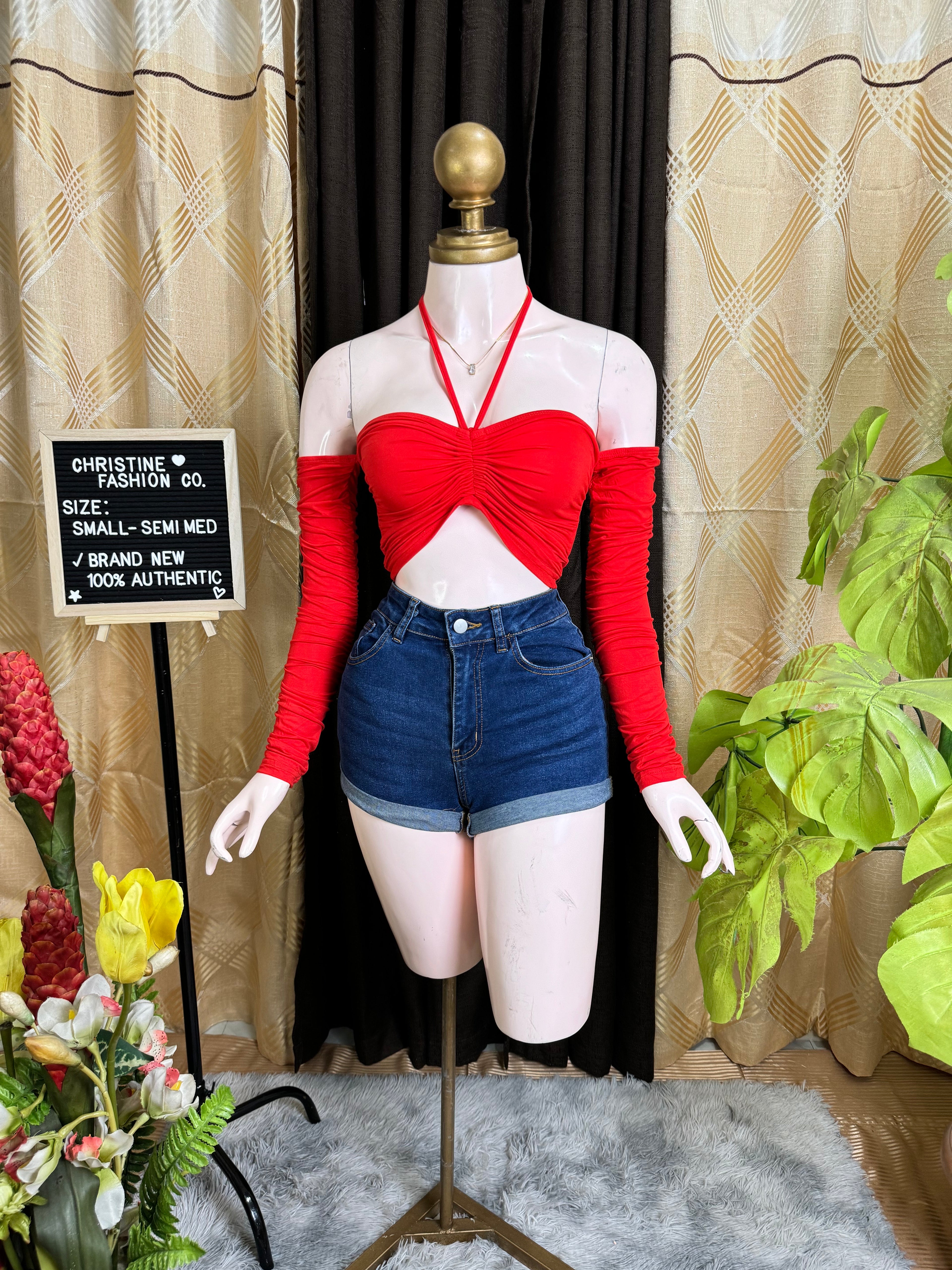 Red Fancy Top Outfit