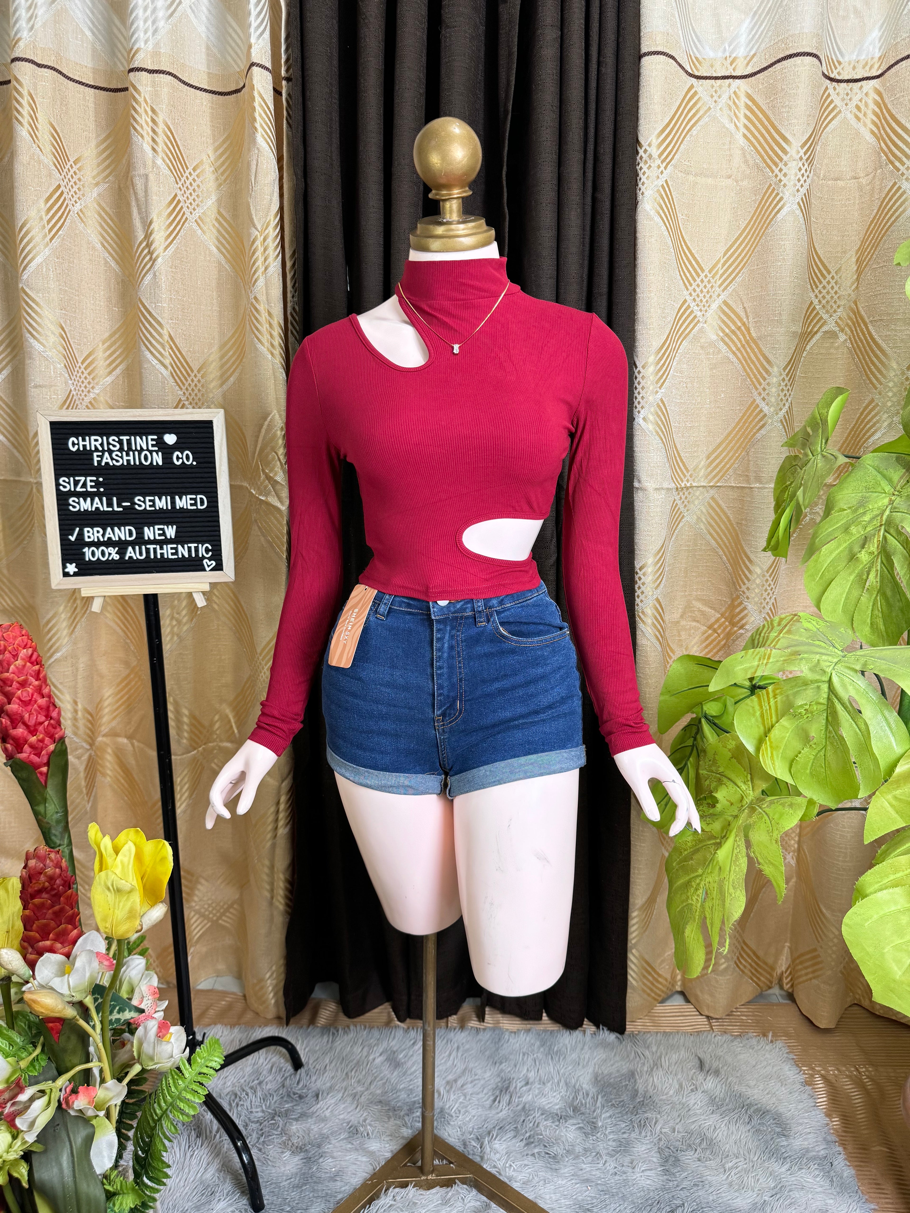 Fancy Burgundy Top Outfit