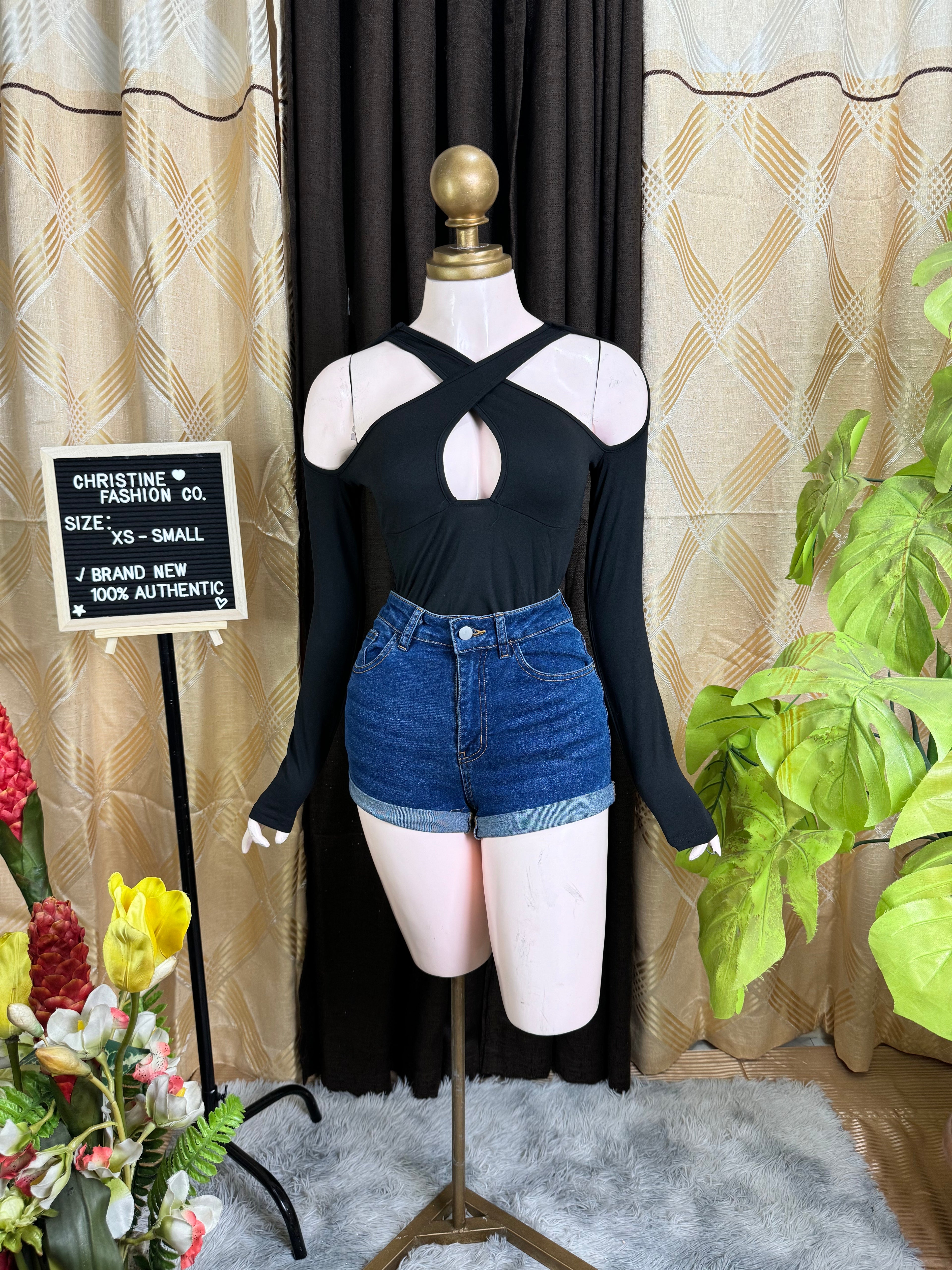 Black Fancy Top Outfit