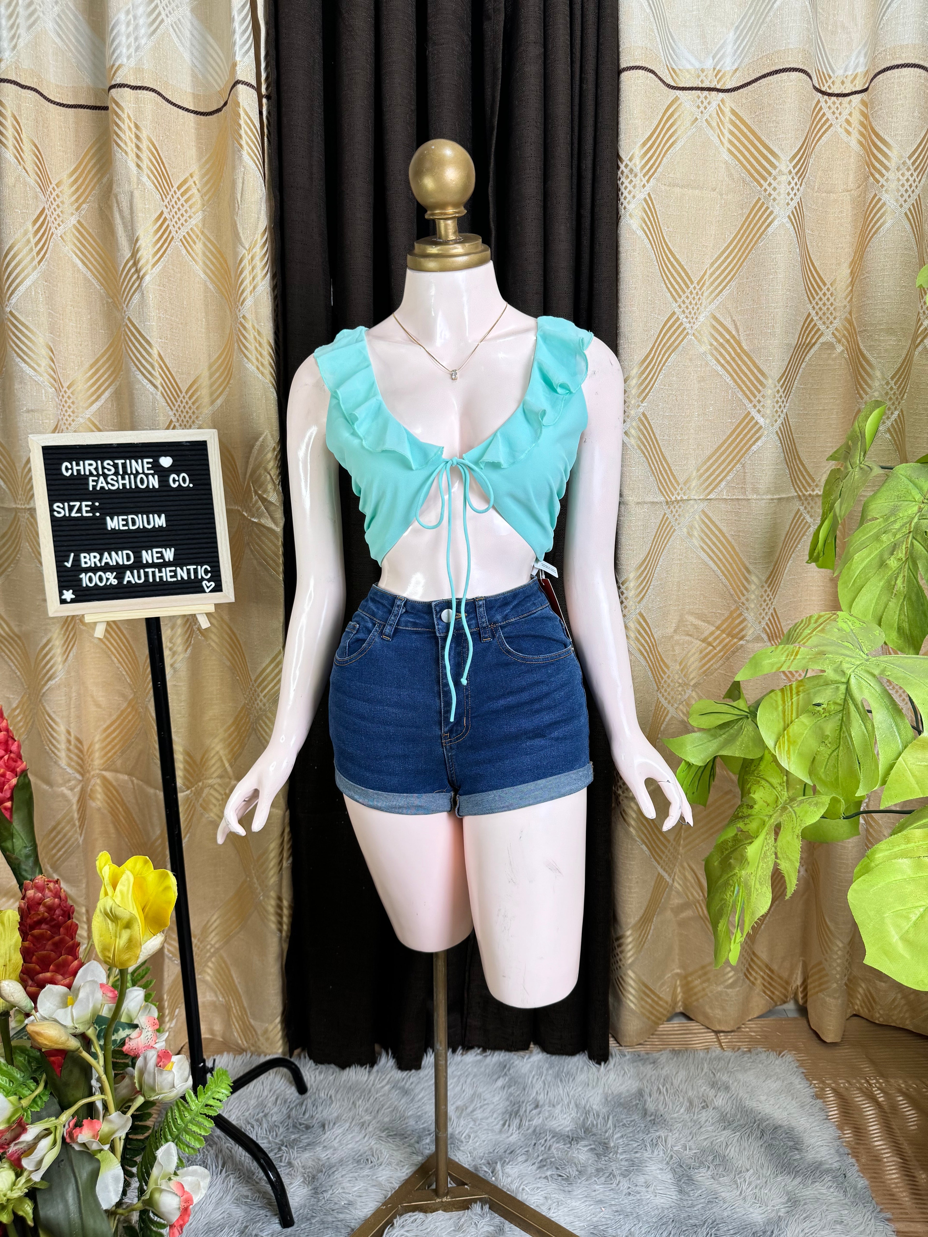 Fancy Mesh Top Outfit