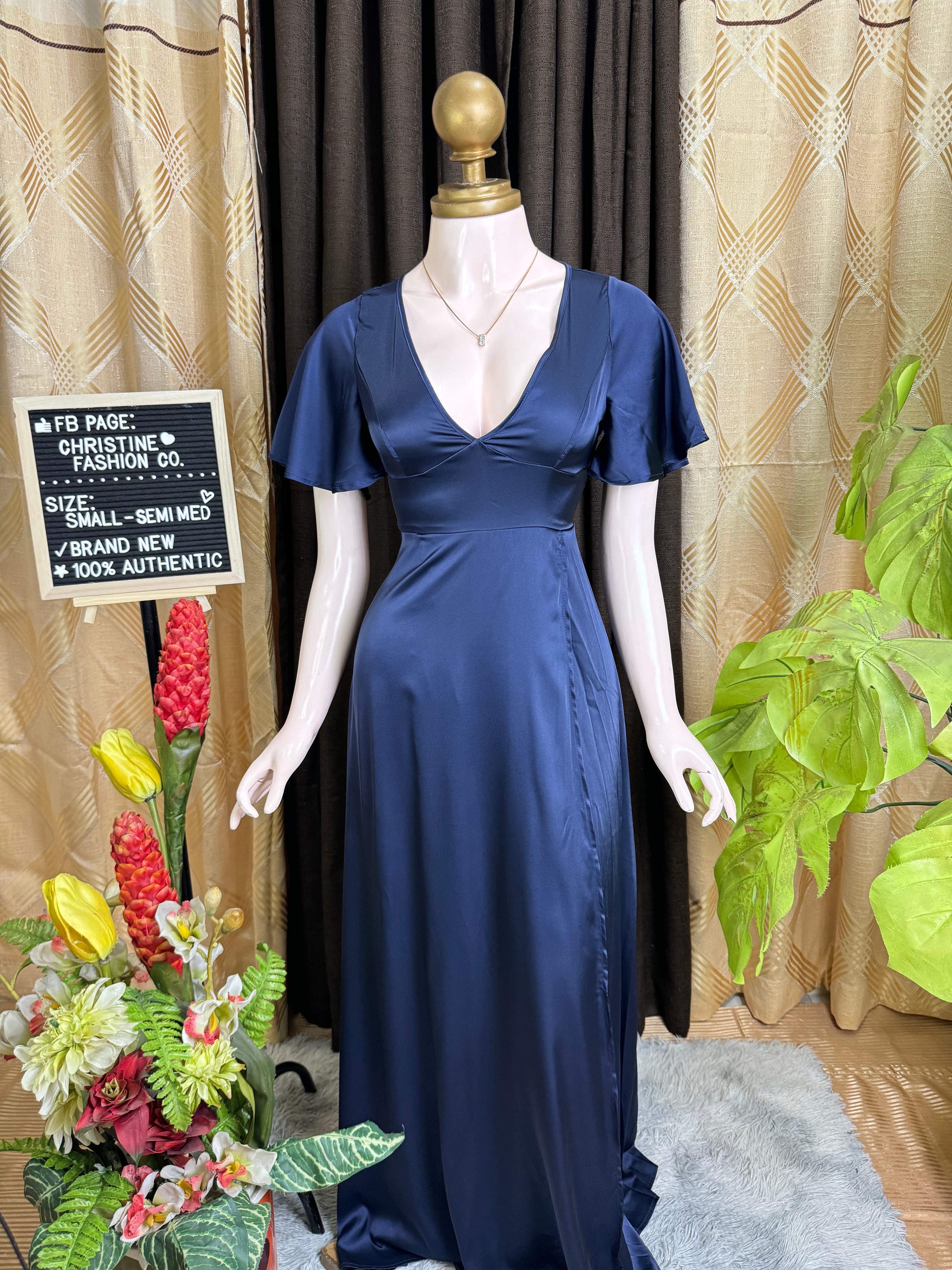 Classy Navy Blue Event Dress