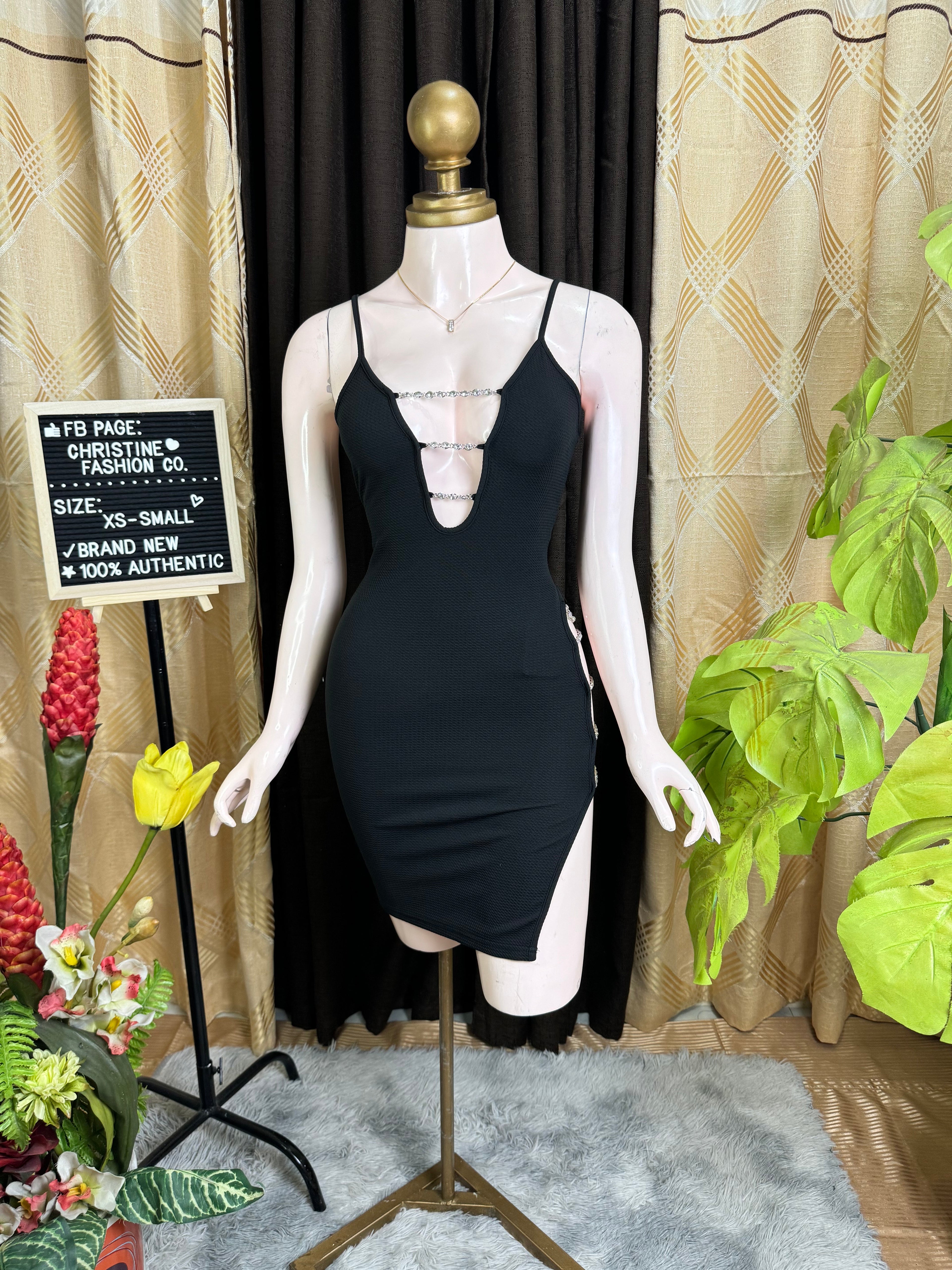 Fancy Black Bodycon Dress
