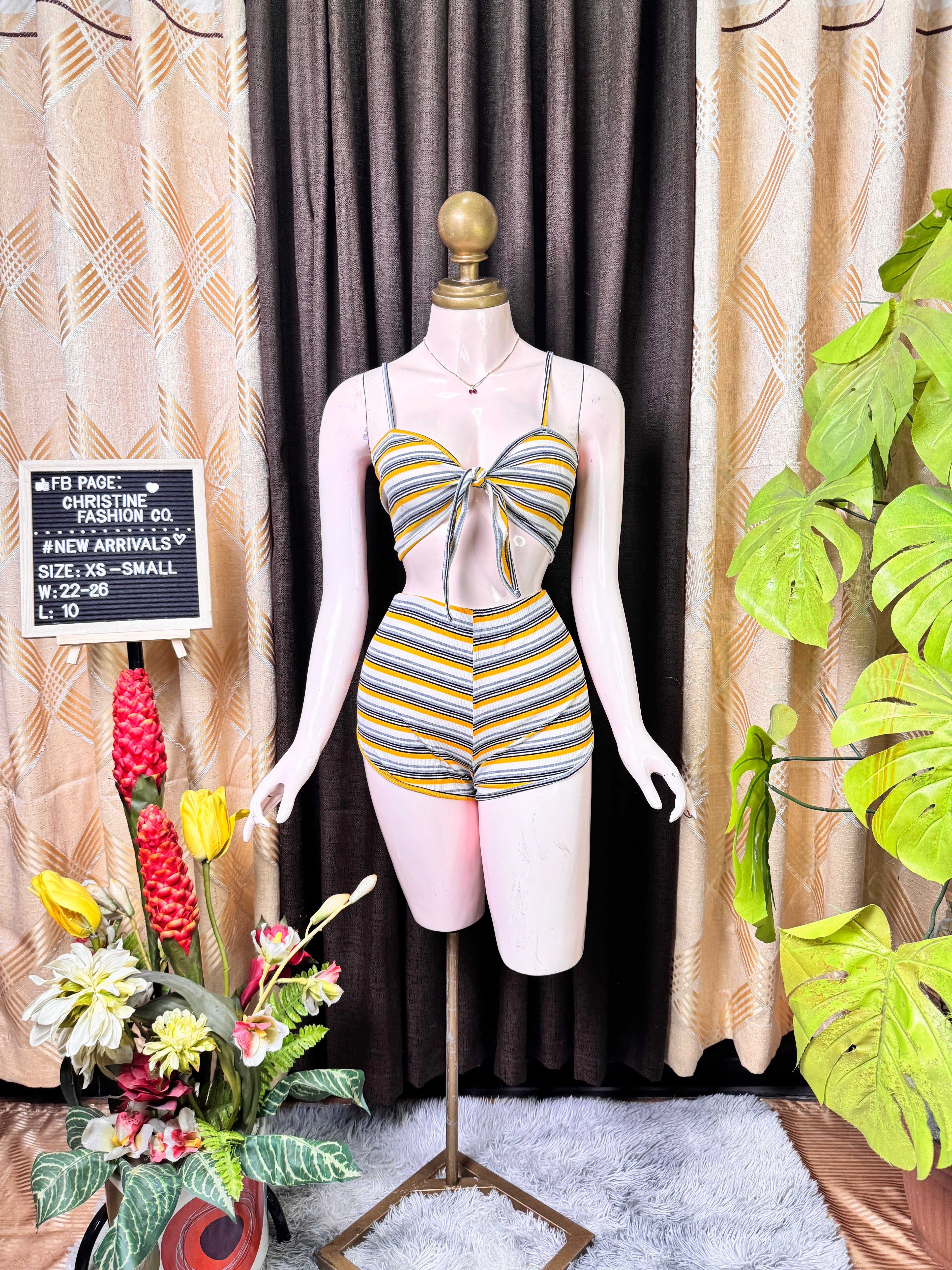 Sexy Yellow Stripe Coords