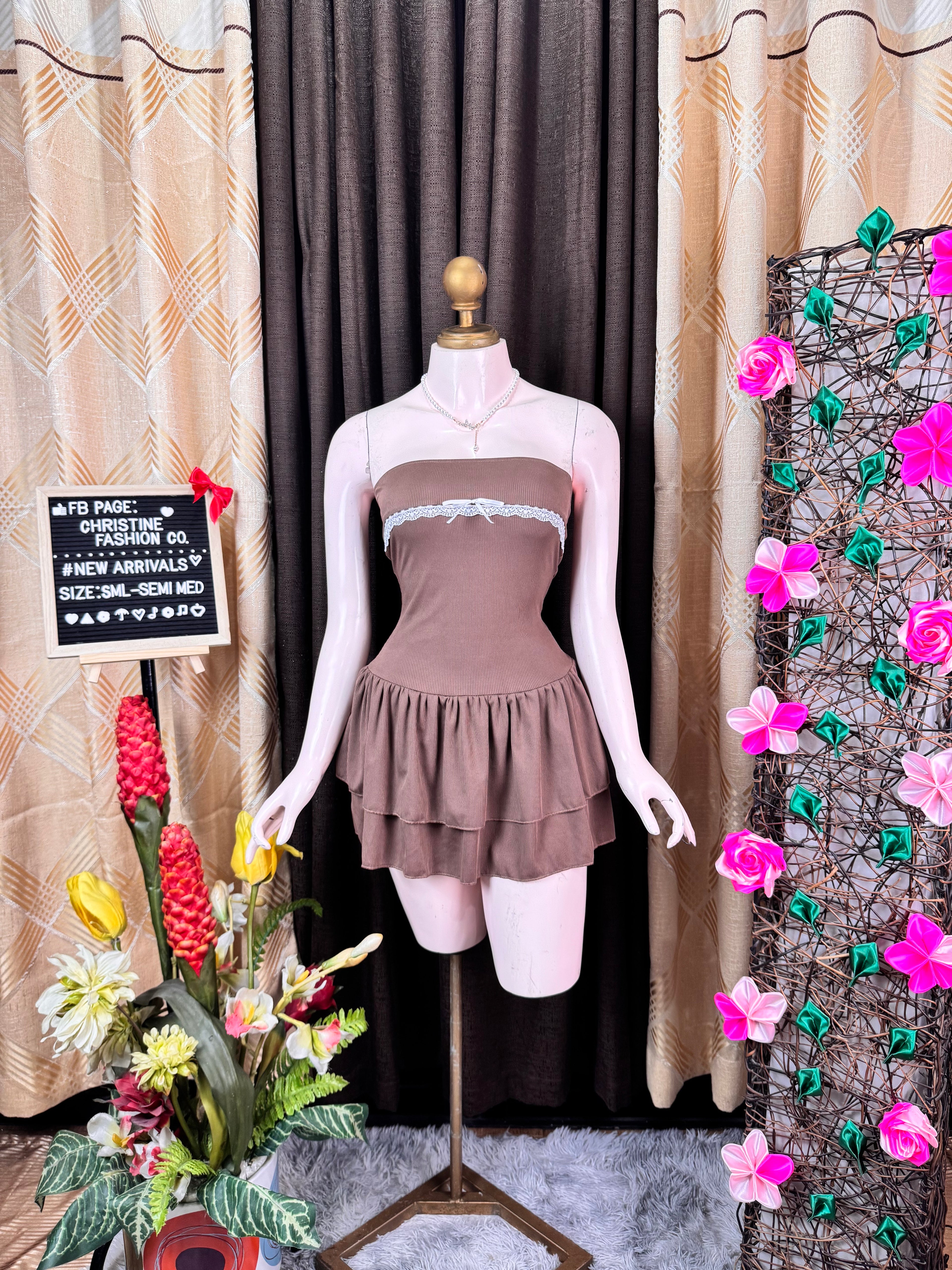 Choco Brown Mini Dress