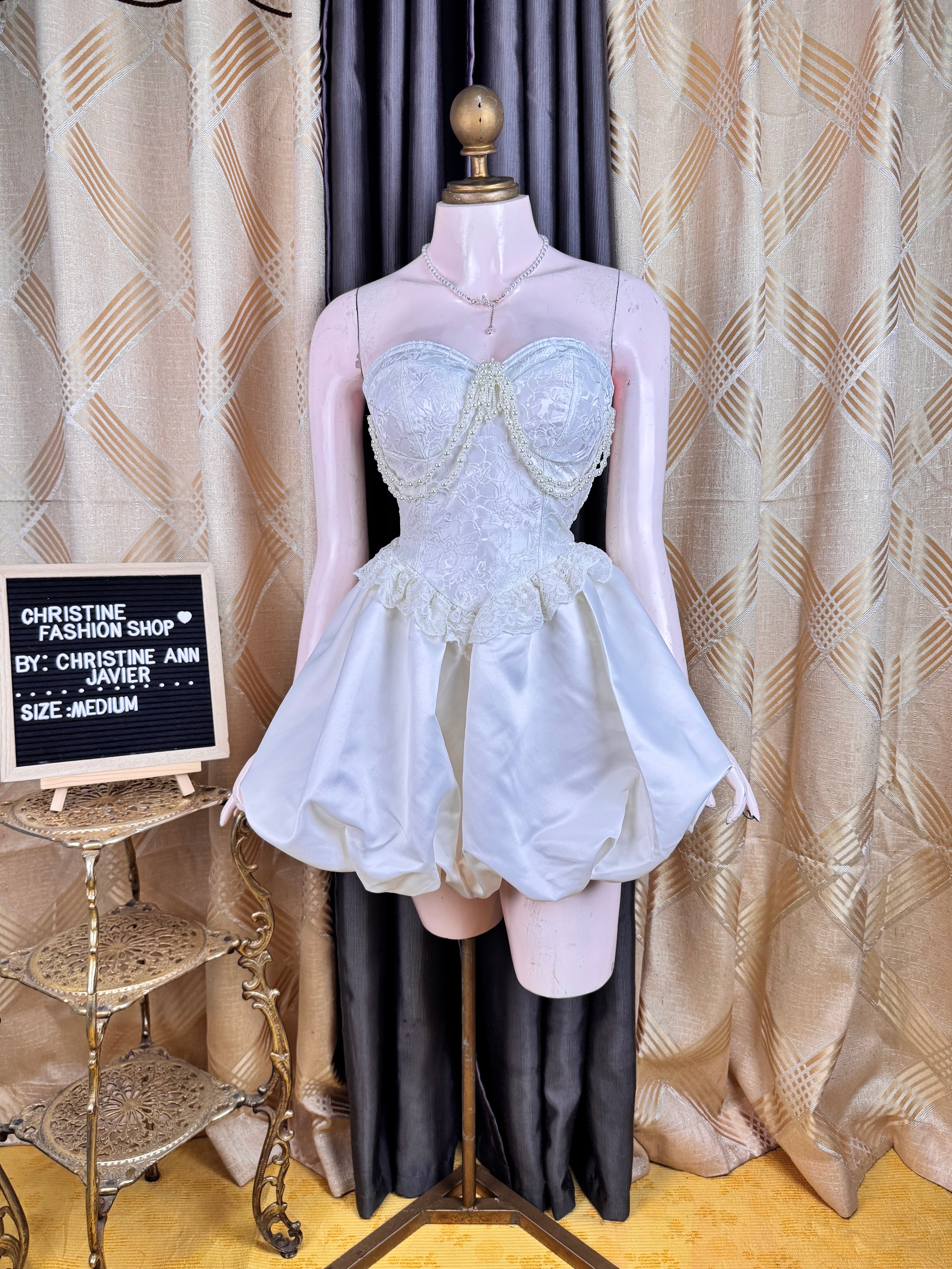 Elegant Balloon Corset Dress