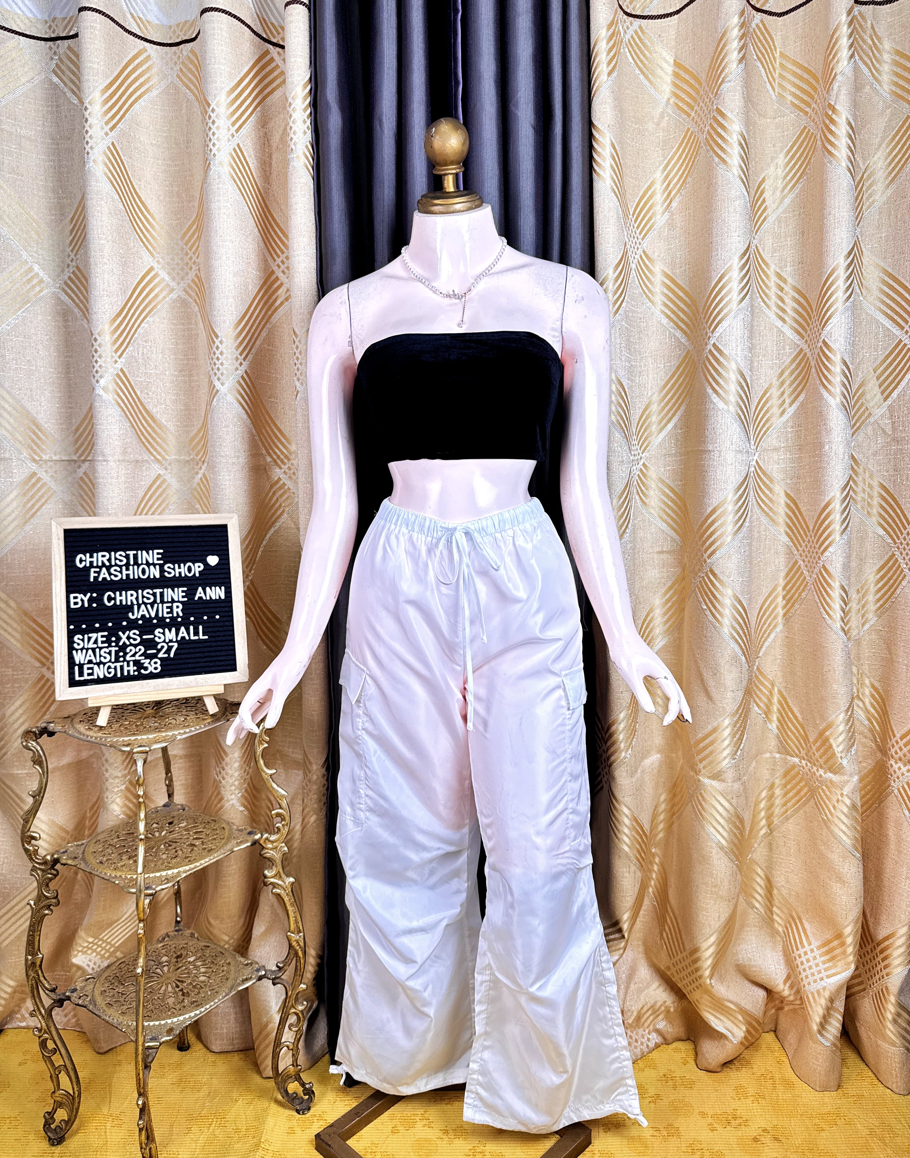 Casual Black Tube and Jogger Pants Coord-Set