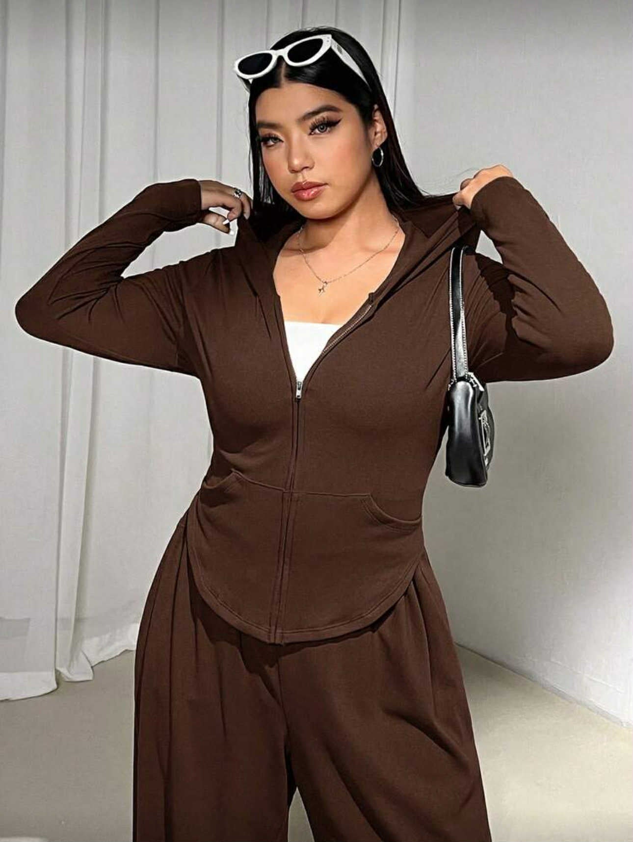 Stylish Choco Brown Long sleeve Hoody and Pants