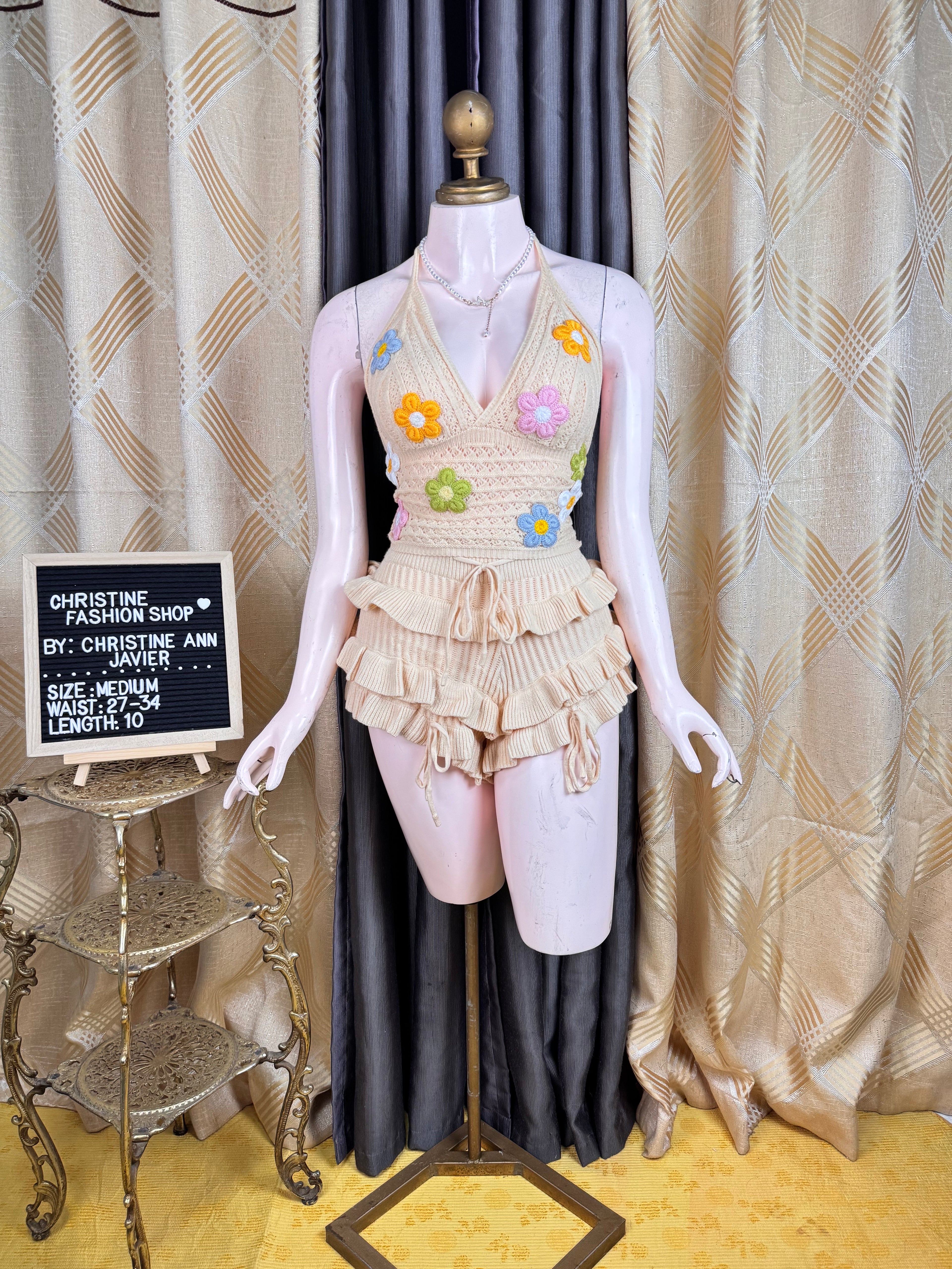 Fancy Floral Knitted Coord-Set