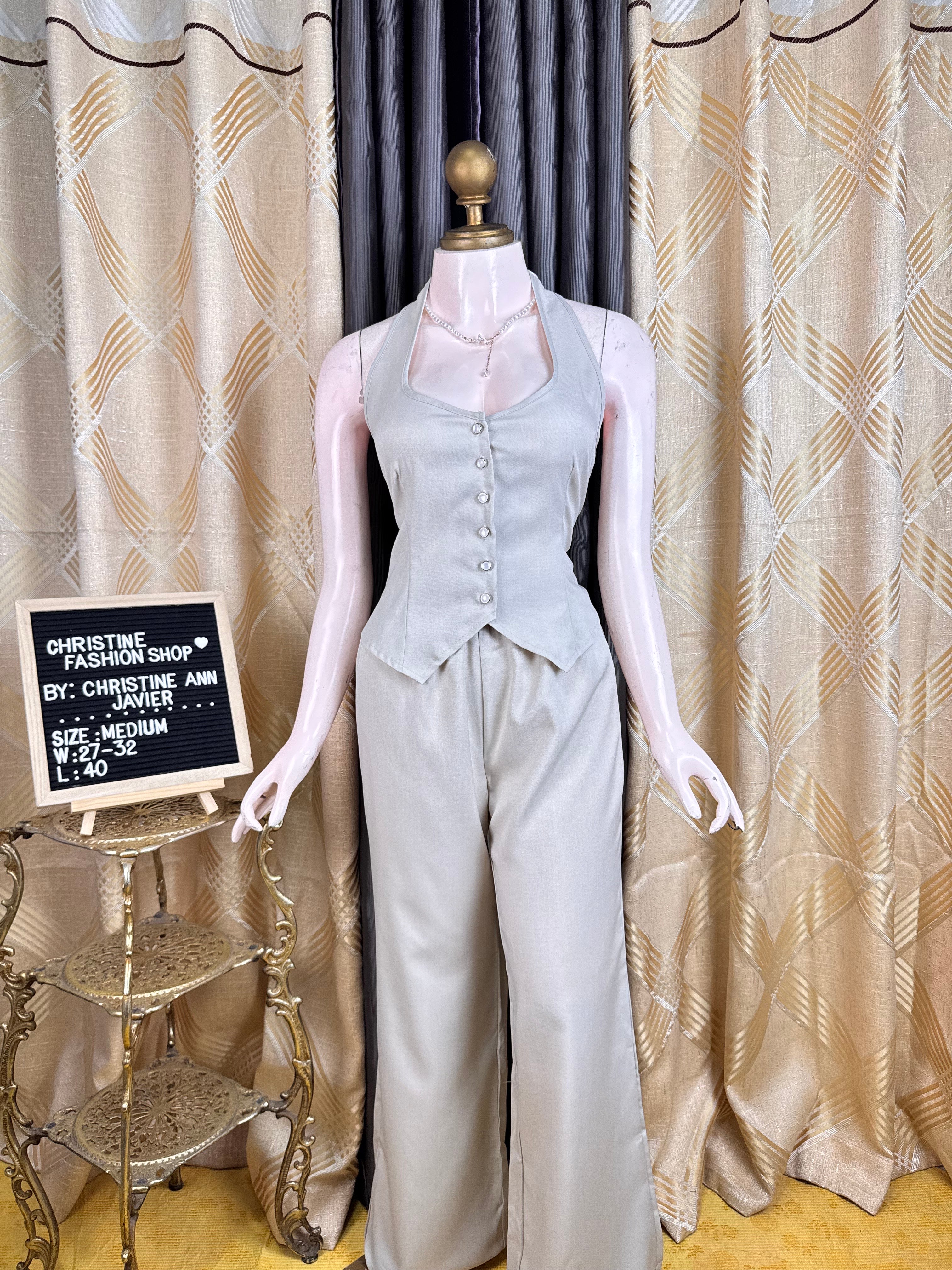 Casual Vest and Trouser Pants Coord-Set