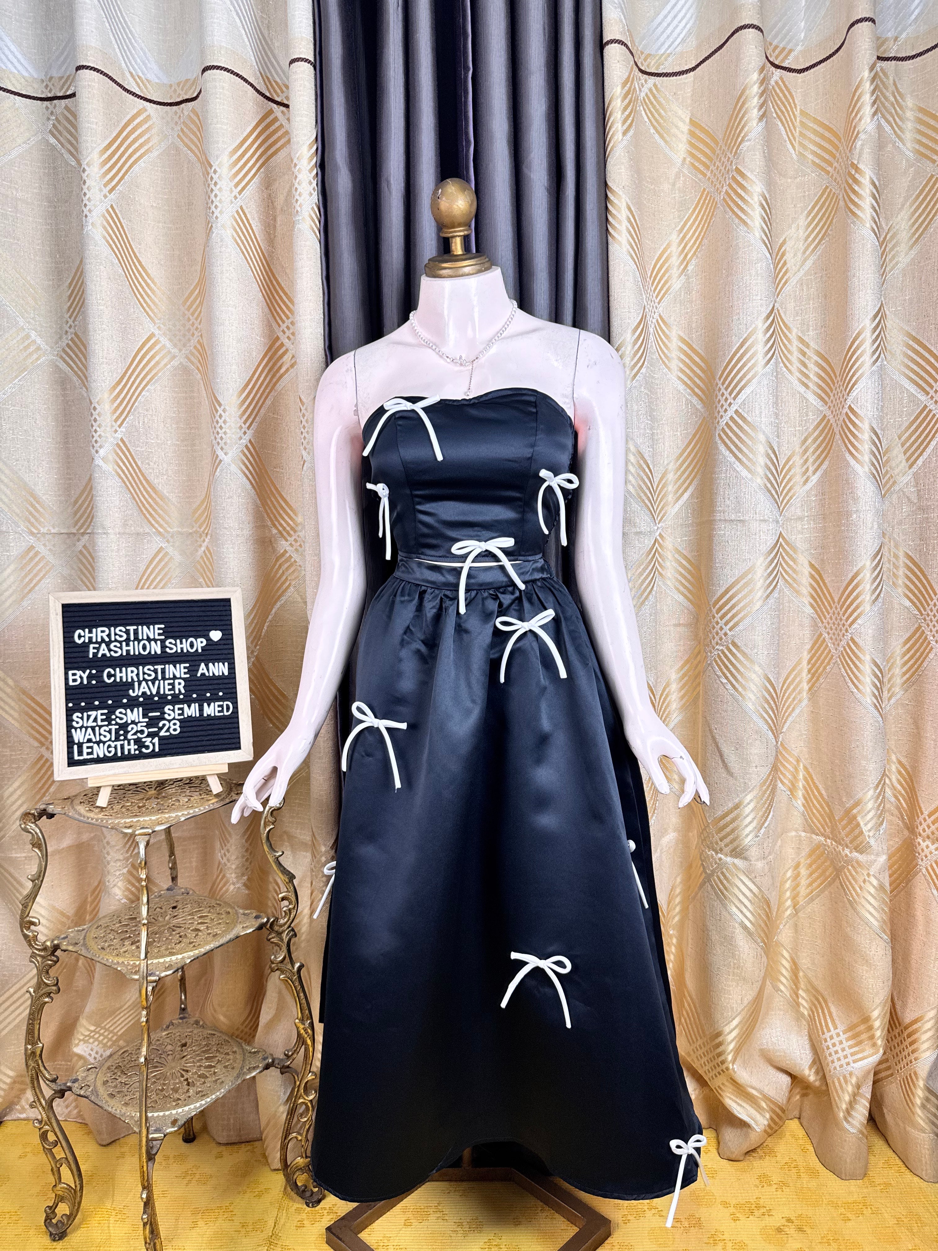 Casual Black with White Coquette Coord-set