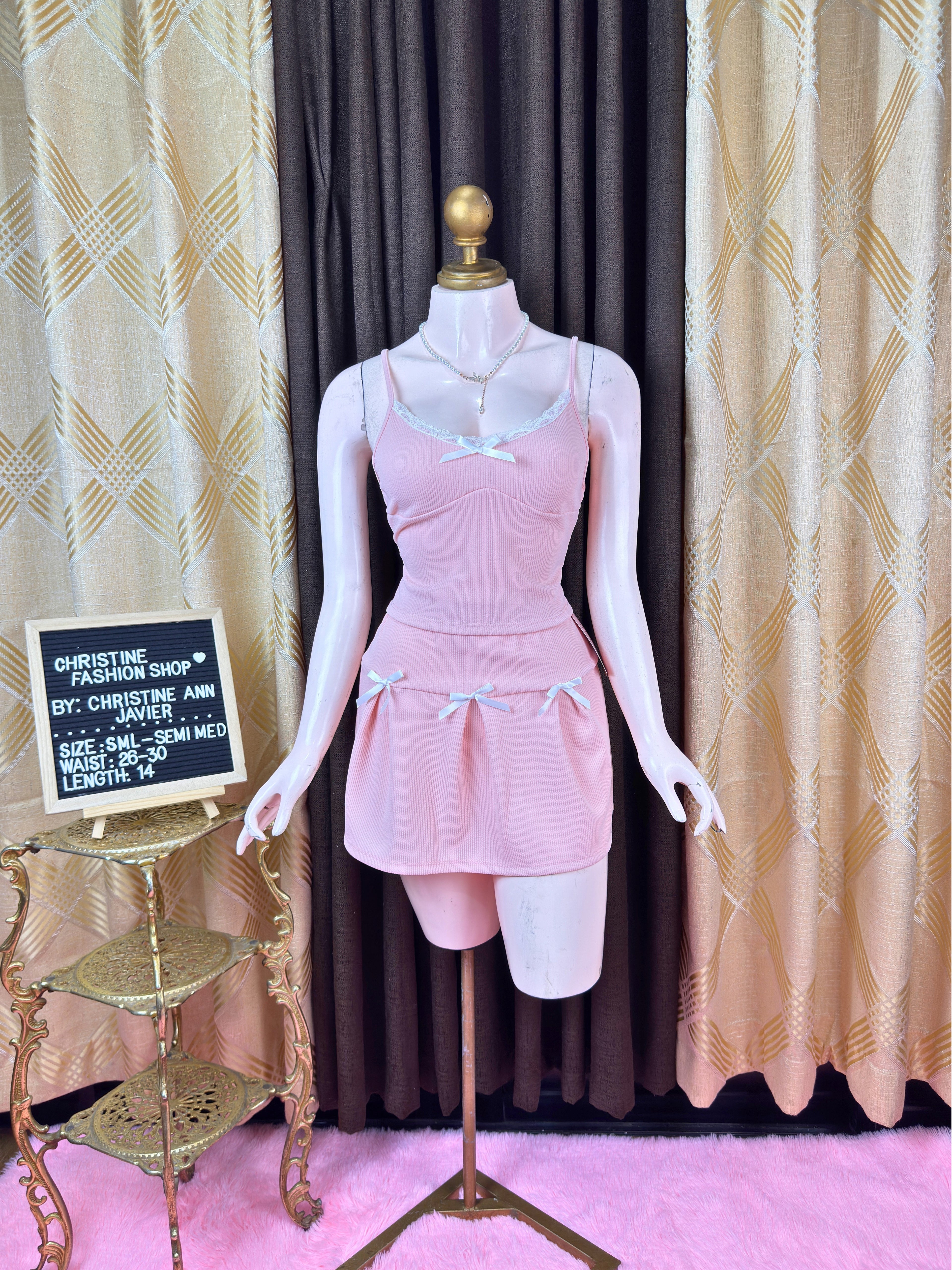 Sexy Pink Coords Outfit in Coquette