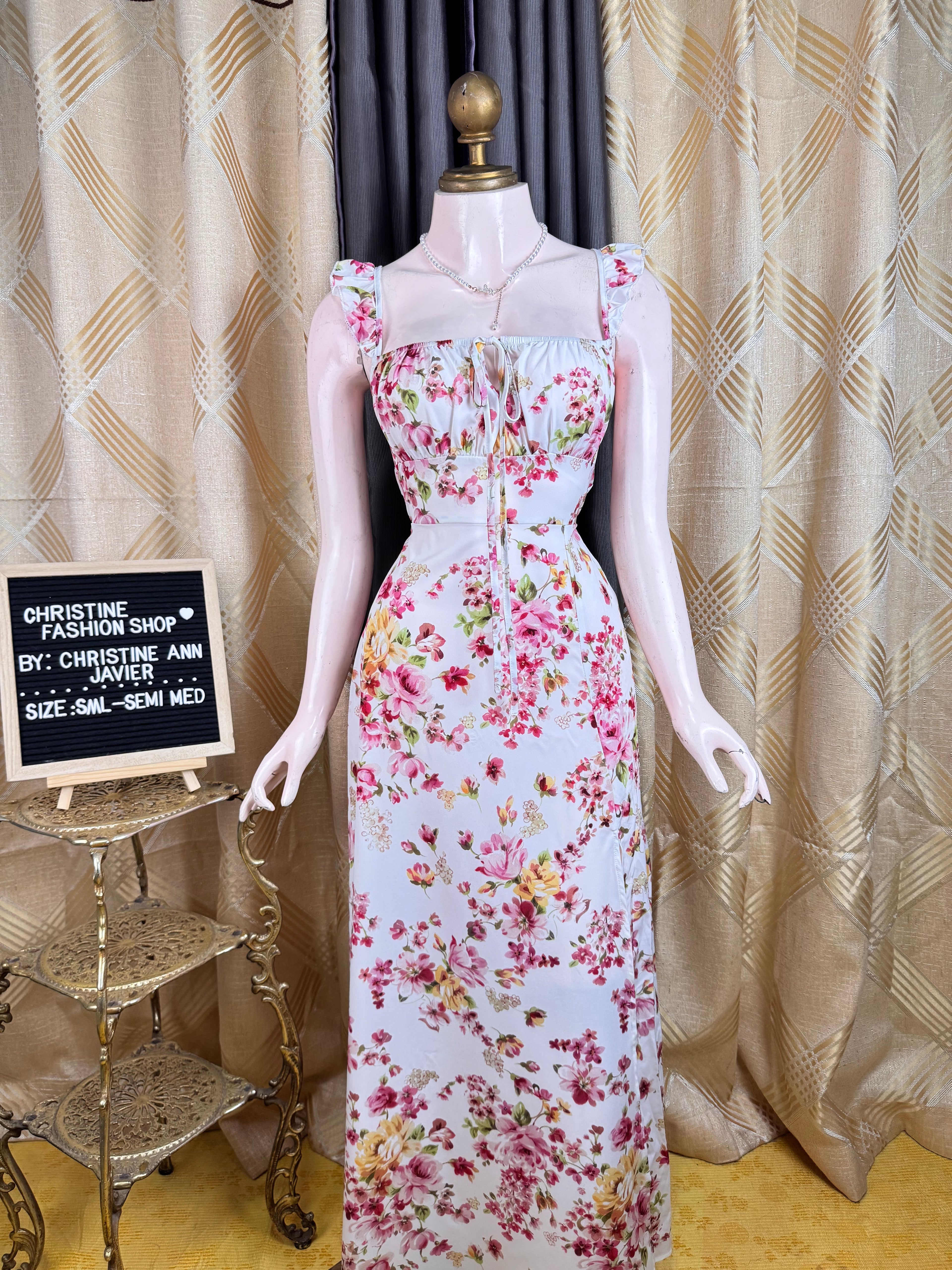 Elegant Long Floral Dress