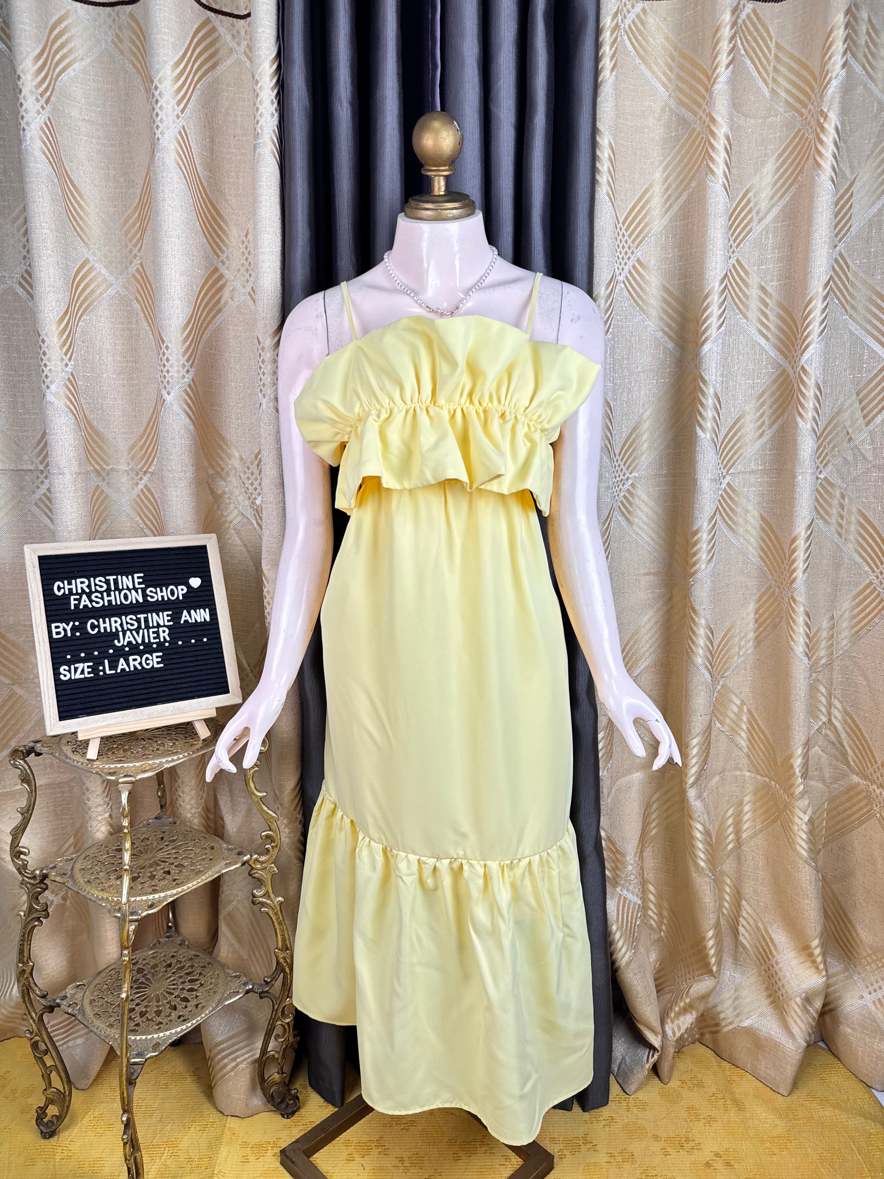 Elegant Event Yellow Dress