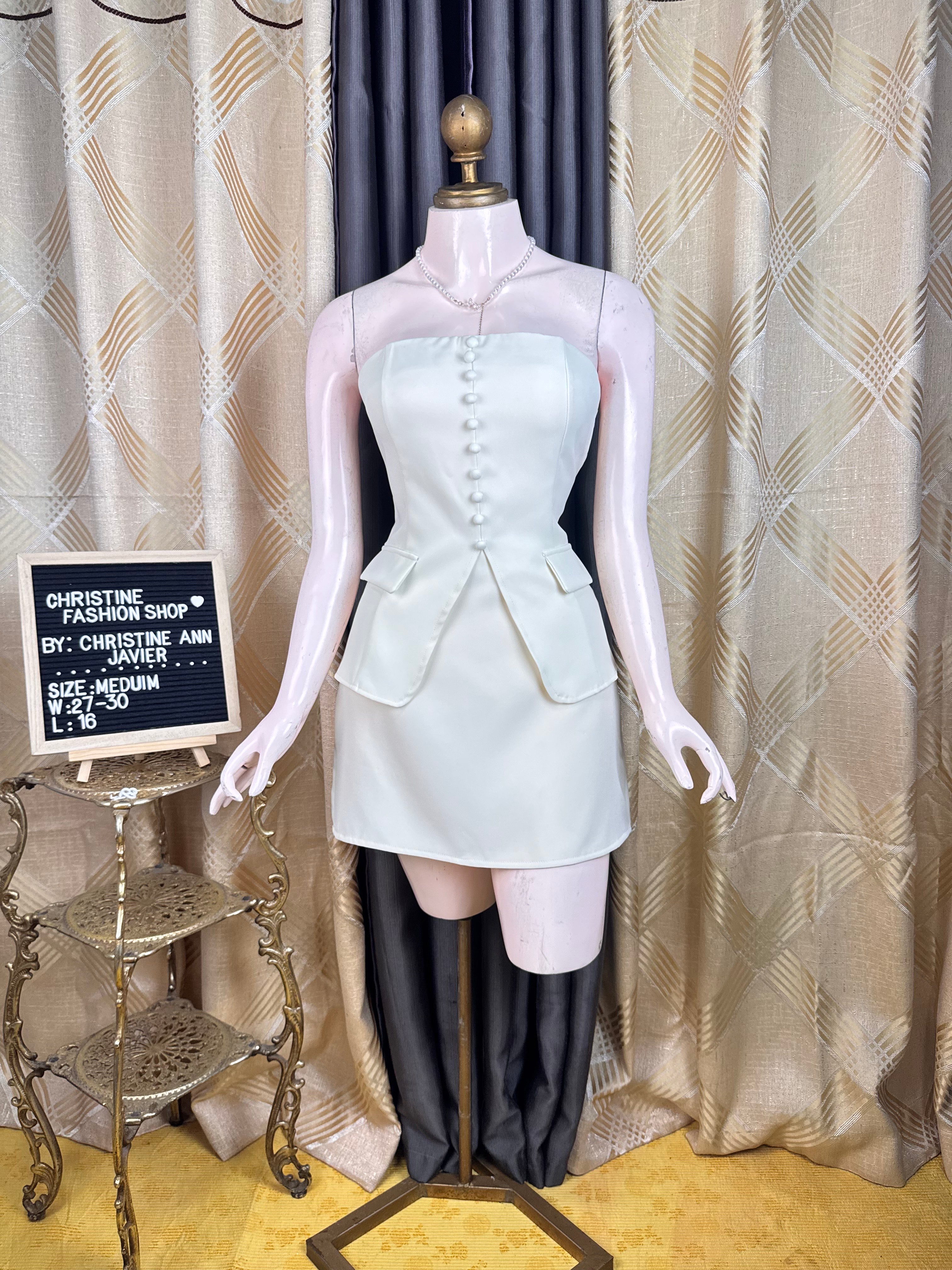 Elegant Tube Vest and Skirt Coord-Set