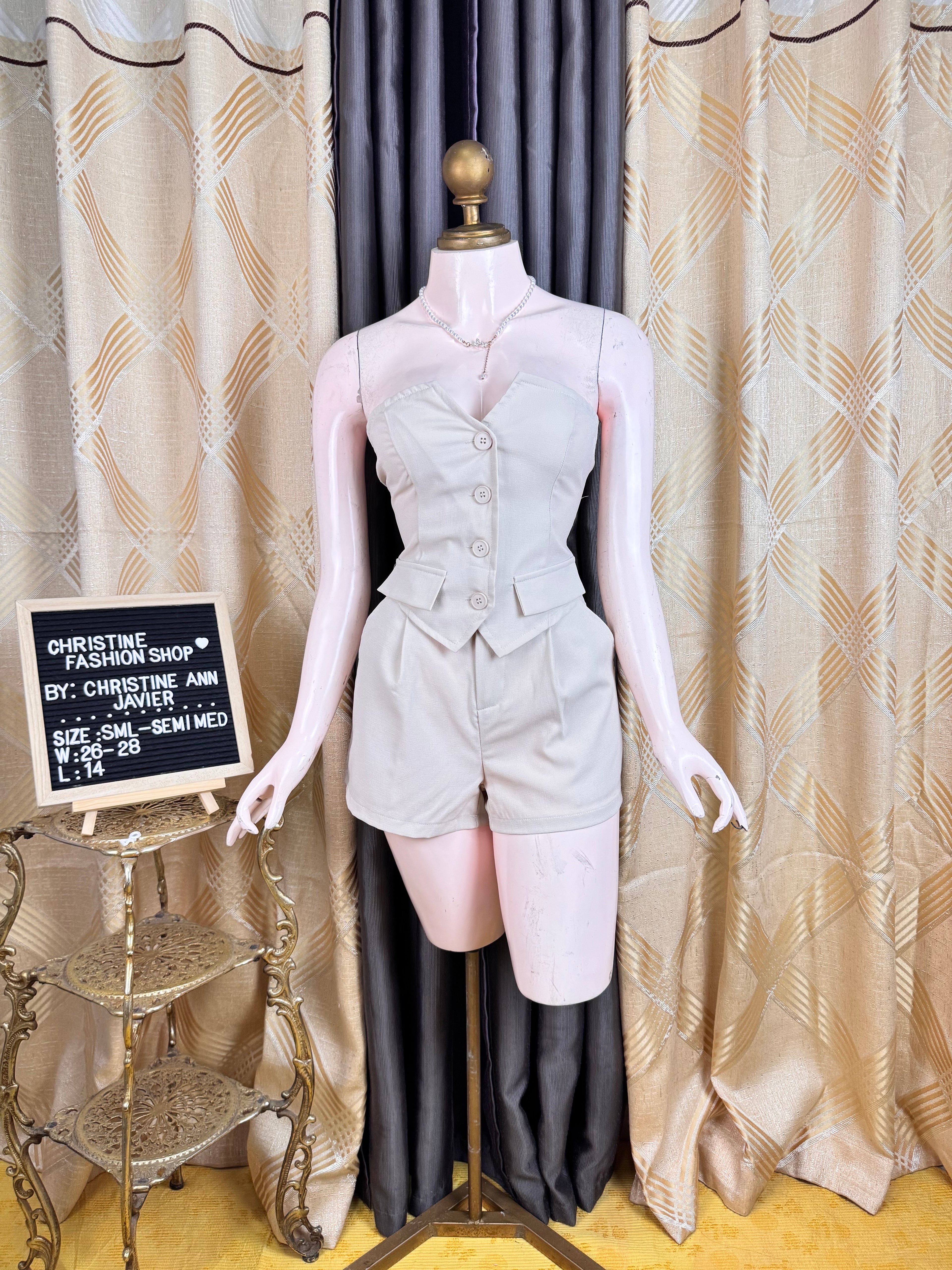 Casual Tube Vest and Trouser Short Coord-Set