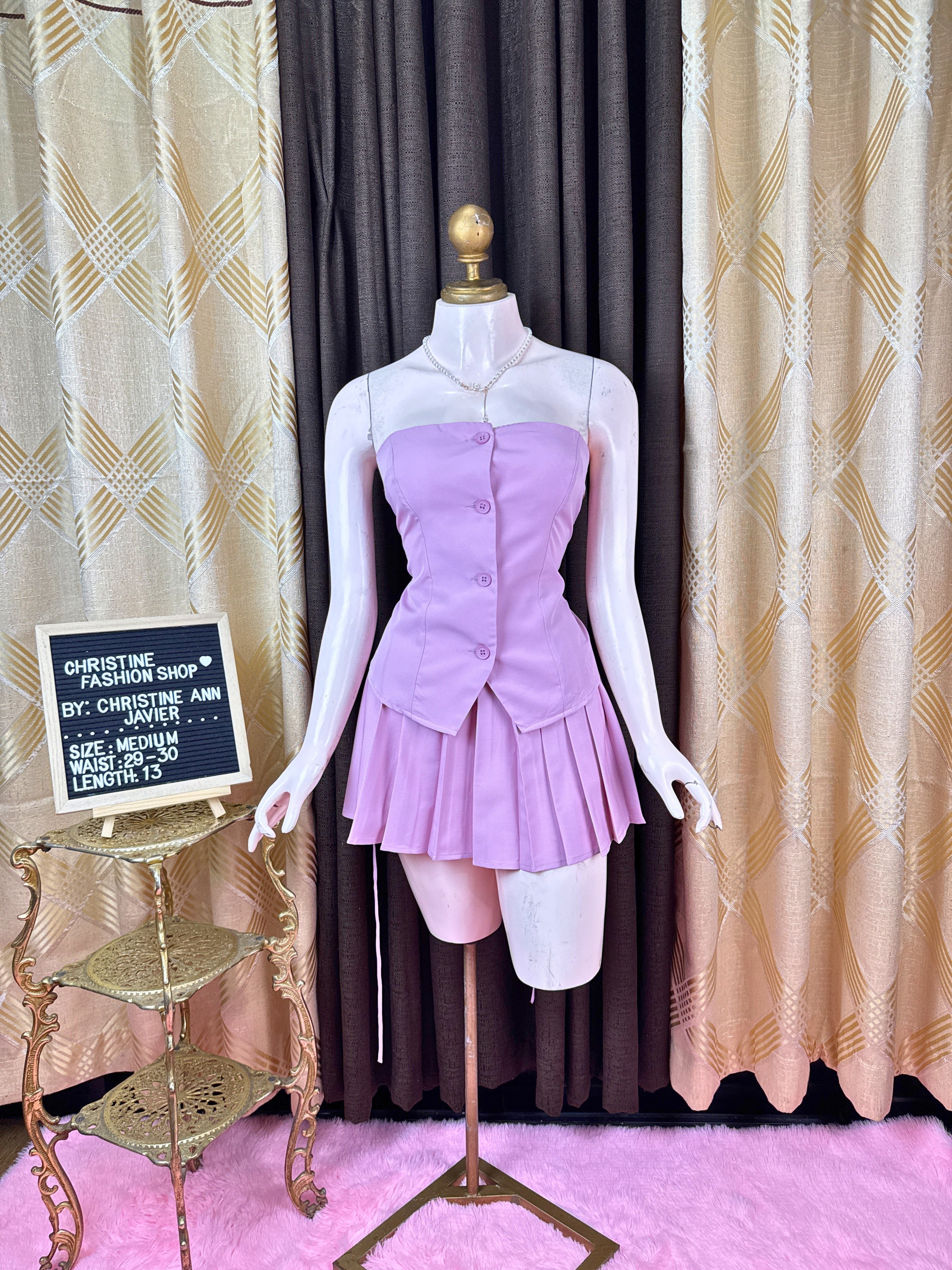 Sexy Pink Tube and Skirt Coords